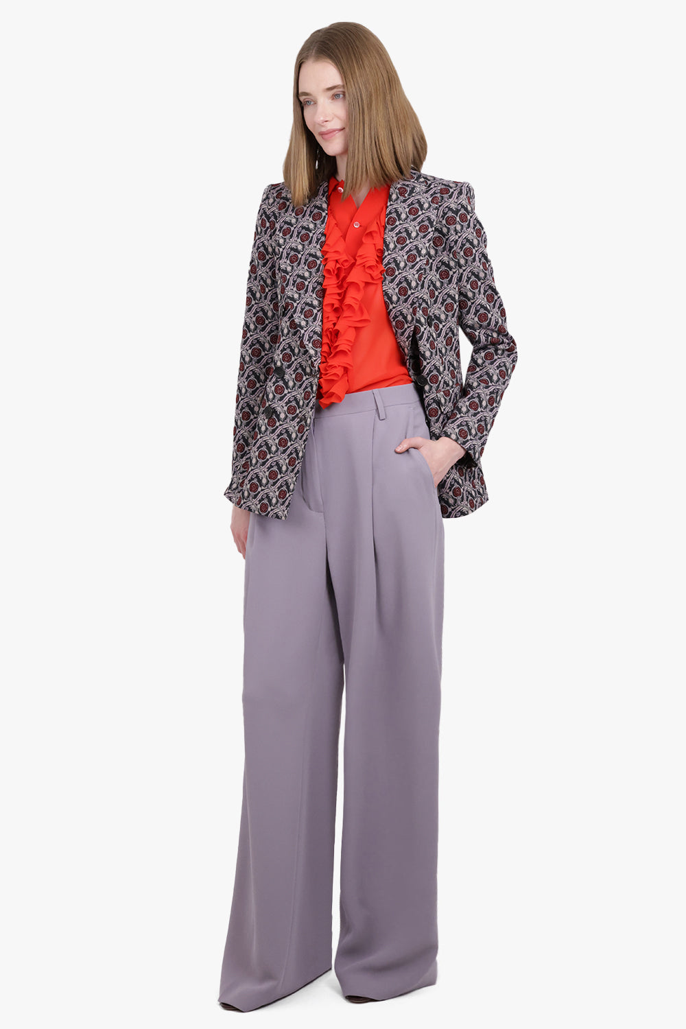 DRIES VAN NOTEN RTW Porter Straight Leg Pant | Lilac