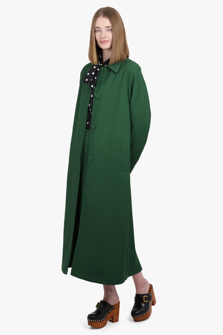 DRIES VAN NOTEN RTW Raltony Longline Coat | Emerald