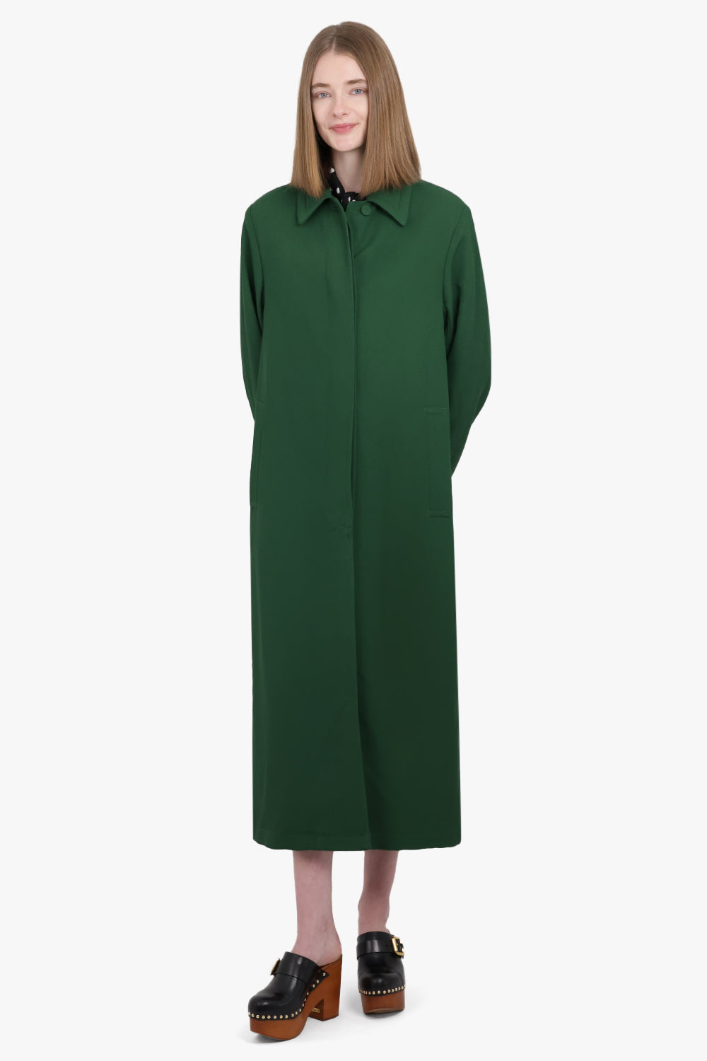 DRIES VAN NOTEN RTW Raltony Longline Coat | Emerald