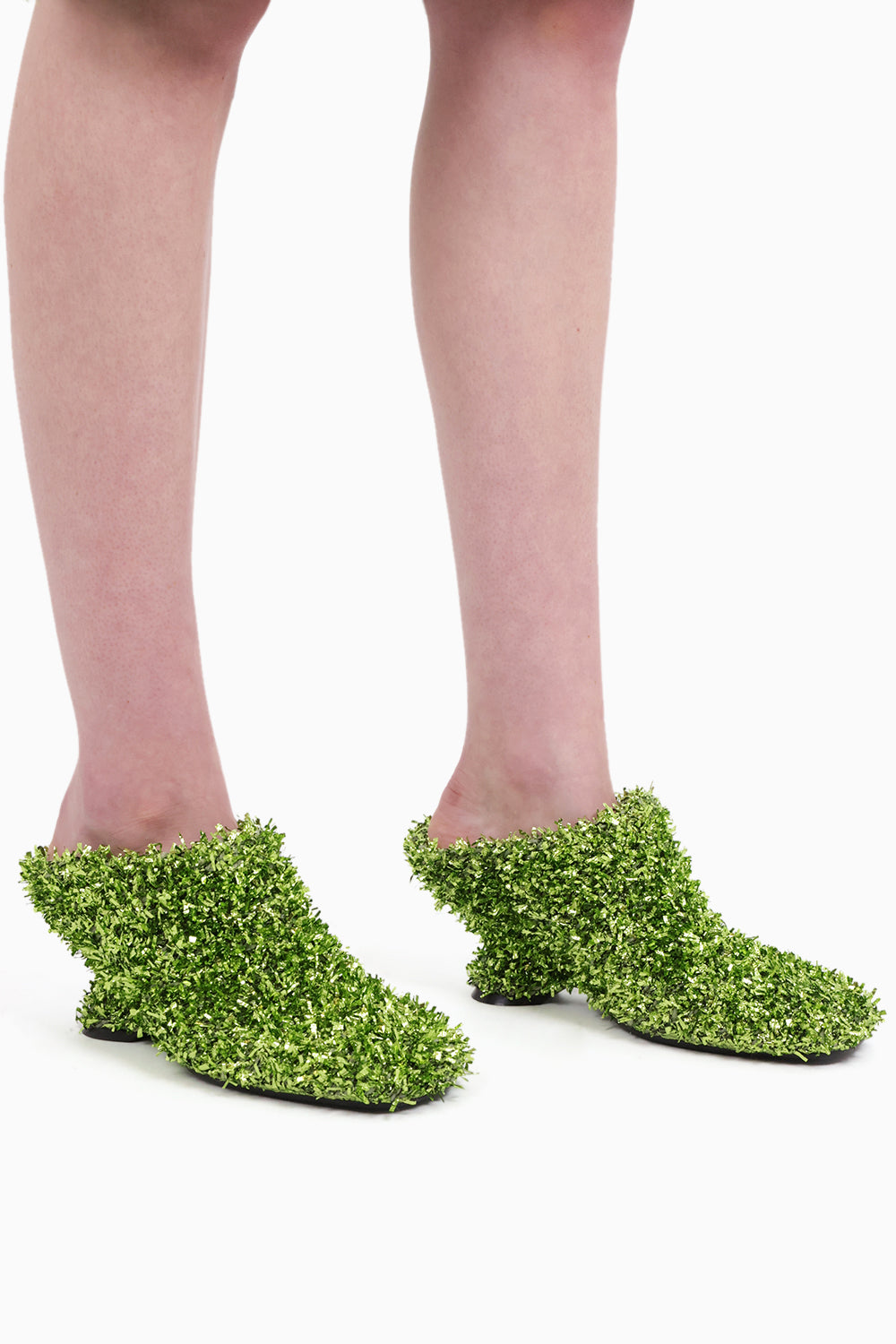 DRIES VAN NOTEN SHOES Tinsel 75mm Pointed Mule Clog | Green