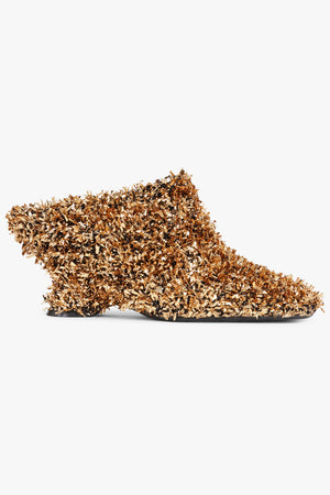 DRIES VAN NOTEN SHOES Tinsel 75mm Pointed Mule Clog | Gold