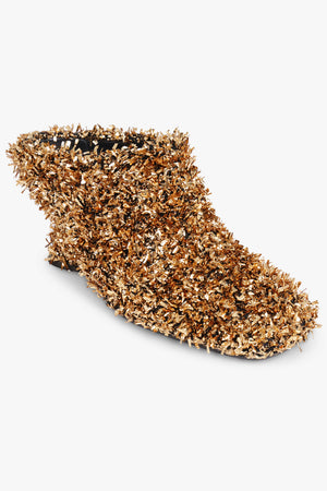 DRIES VAN NOTEN SHOES Tinsel 75mm Pointed Mule Clog | Gold