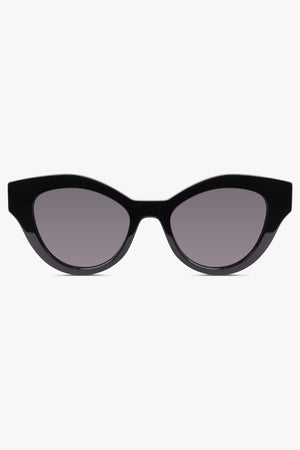 GUCCI ACCESSORIES BLACK / BLACK GG0957S 51 Round Cat Eye Sunglasses | Black