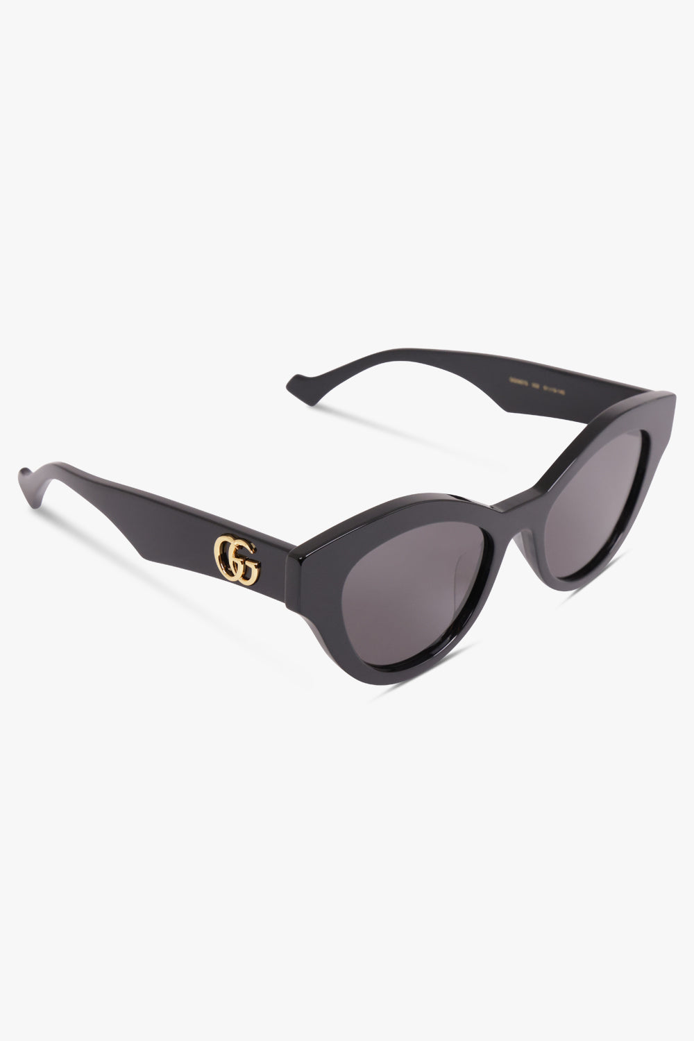 GUCCI ACCESSORIES BLACK / BLACK GG0957S 51 Round Cat Eye Sunglasses | Black