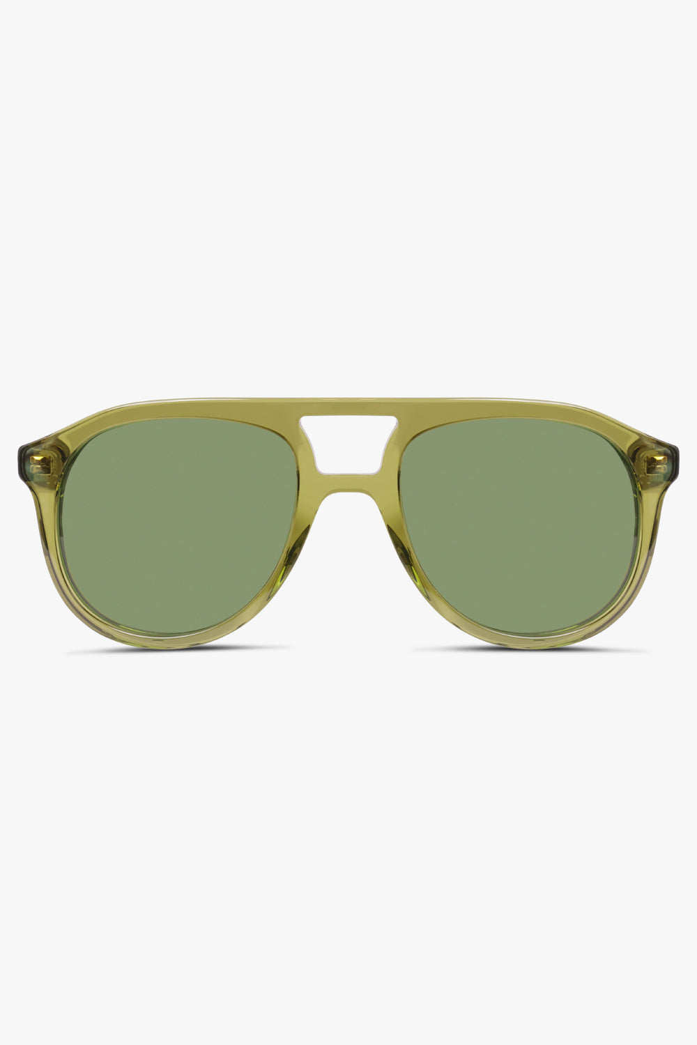 GUCCI ACCESSORIES GREEN / BROWN/GREEN GG1320S 54 Aviator Frame Sunglasses | Green