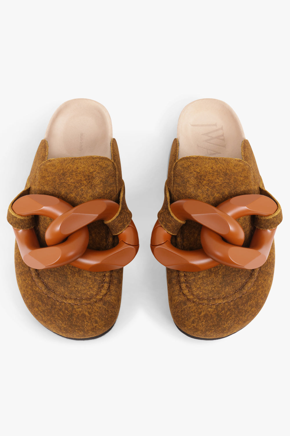 JW ANDERSON SHOES Chain Mule Slip on Loafer | Tan