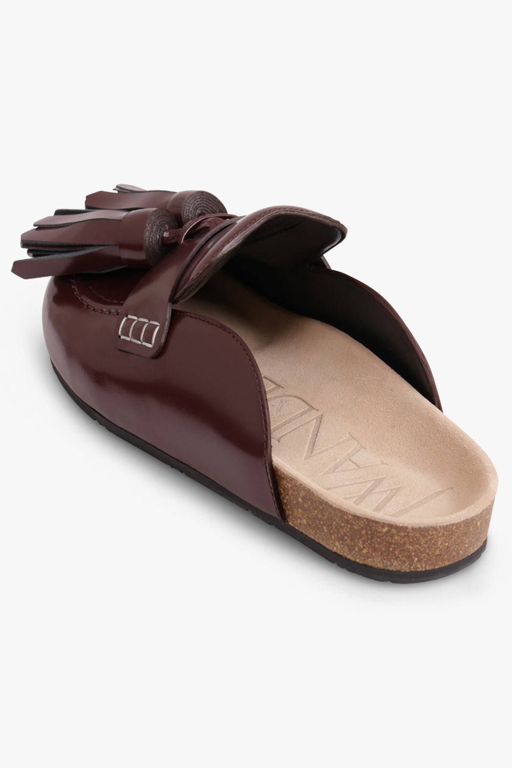 JW ANDERSON SHOES Tassel Mule Slip on Loafer | Burgundy