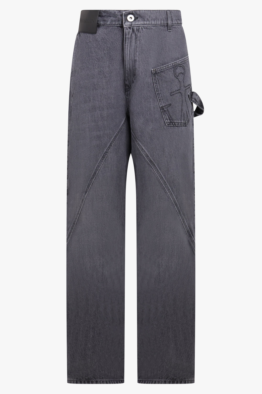 JW ANDERSON RTW Twist Workwear Logo Jean Pant | Washed Grey