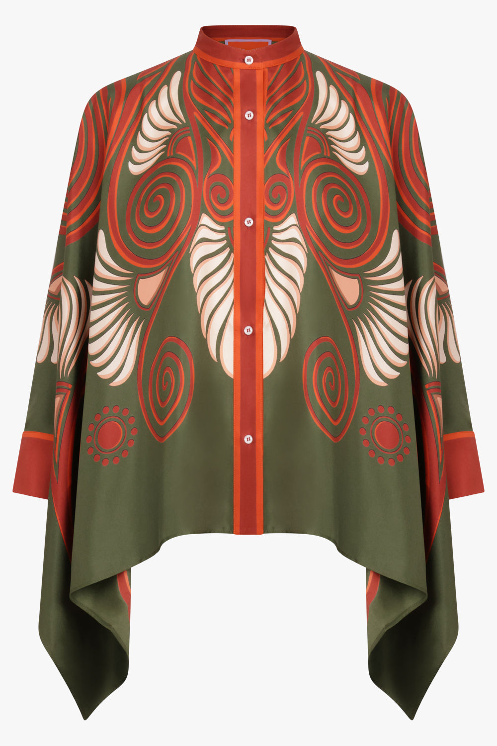 LA DOUBLEJ RTW Foulard 3/4 Sleeve Print Fluid Blouse | Kerylos Placée