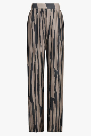 LANVIN RTW Abstract Stripe Pleat Wide Leg Pant | Grey/Black