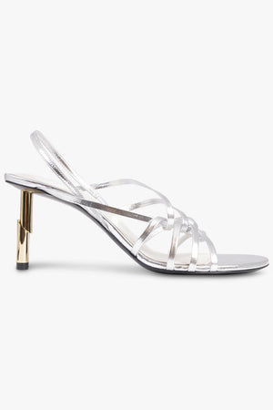 LANVIN SHOES Sequence Strappy 75mm Sandal | Silver/Gold