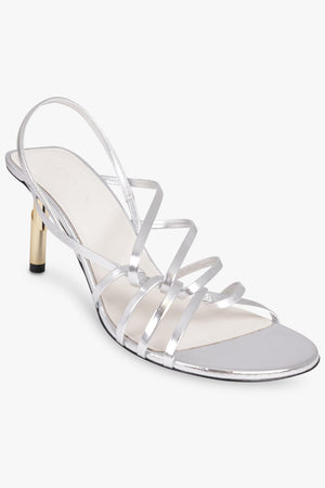 LANVIN SHOES Sequence Strappy 75mm Sandal | Silver/Gold