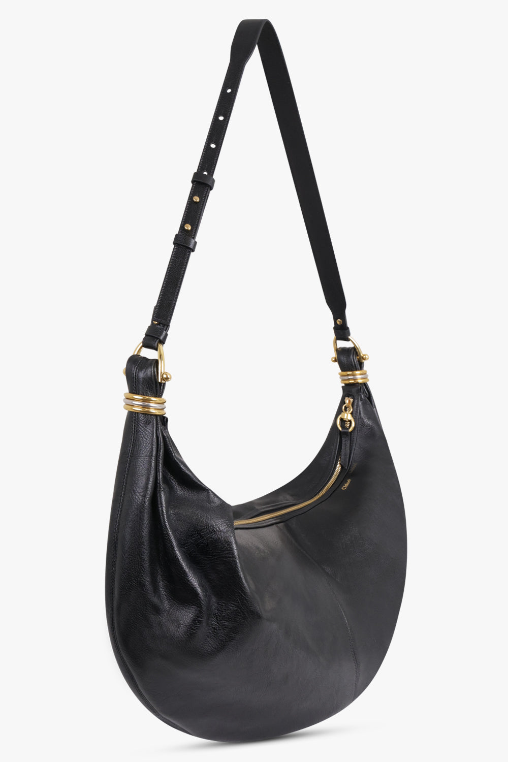 CHLOE BAGS BLACK / BLACK Large Bracelet Hobo Bag | Black