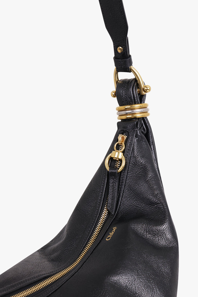 CHLOE BAGS BLACK / BLACK Large Bracelet Hobo Bag | Black