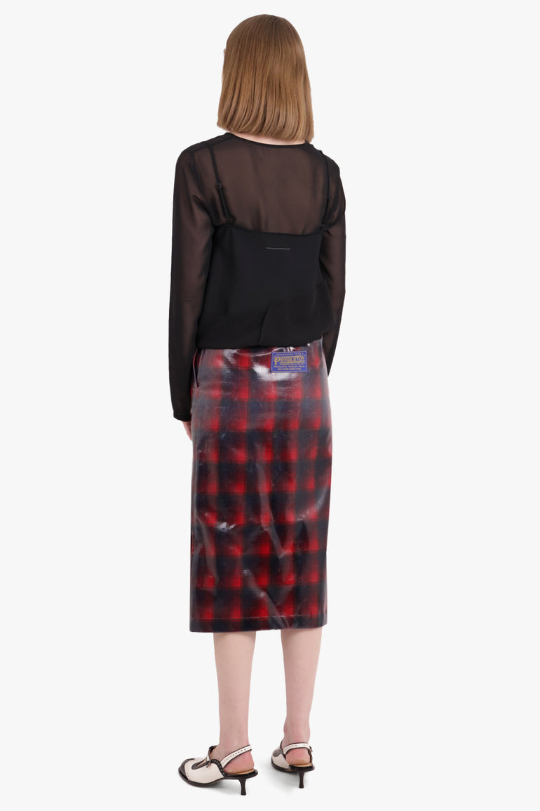 MAISON MARGIELA RTW Midi Skirt | Red Check