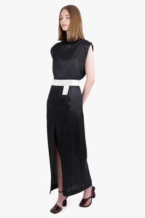 MM6 BY MAISON MARGIELA RTW Waistband Detail Maxi Skirt | Black