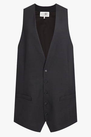 MM6 BY MAISON MARGIELA RTW Long Length Vest Mini Dress | Black