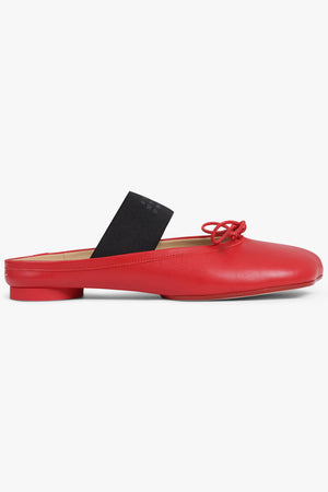 MM6 BY MAISON MARGIELA SHOES Tabi Ballerina Flat Slide | Fiery Red/Black