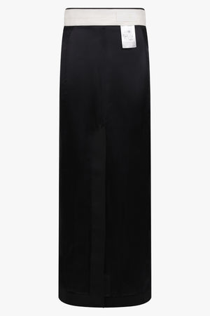 MM6 BY MAISON MARGIELA RTW Waistband Detail Maxi Skirt | Black