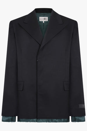 MM6 BY MAISON MARGIELA RTW Shirt Detail Blazer Jacket | Black