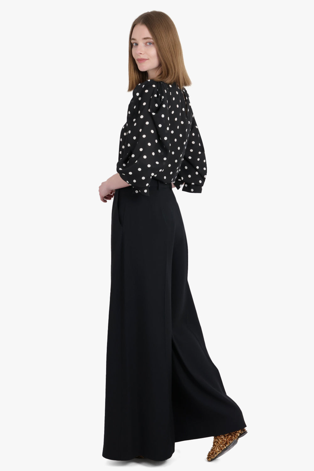 NINA RICCI RTW Cady Palazzo Pants | Black