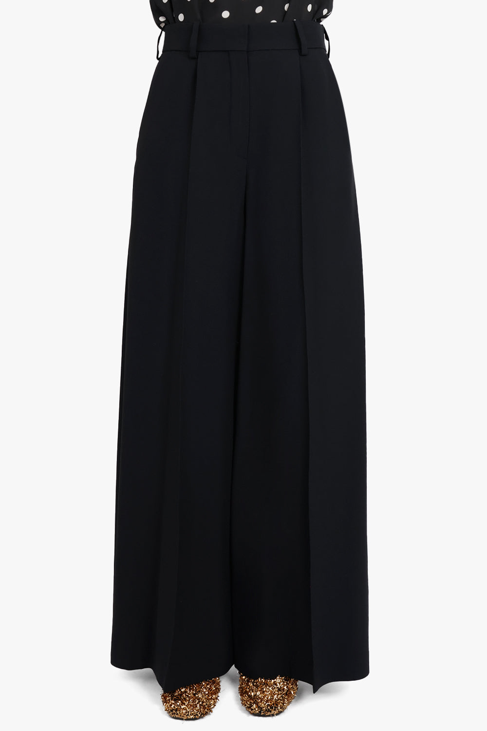 NINA RICCI RTW Cady Palazzo Pants | Black