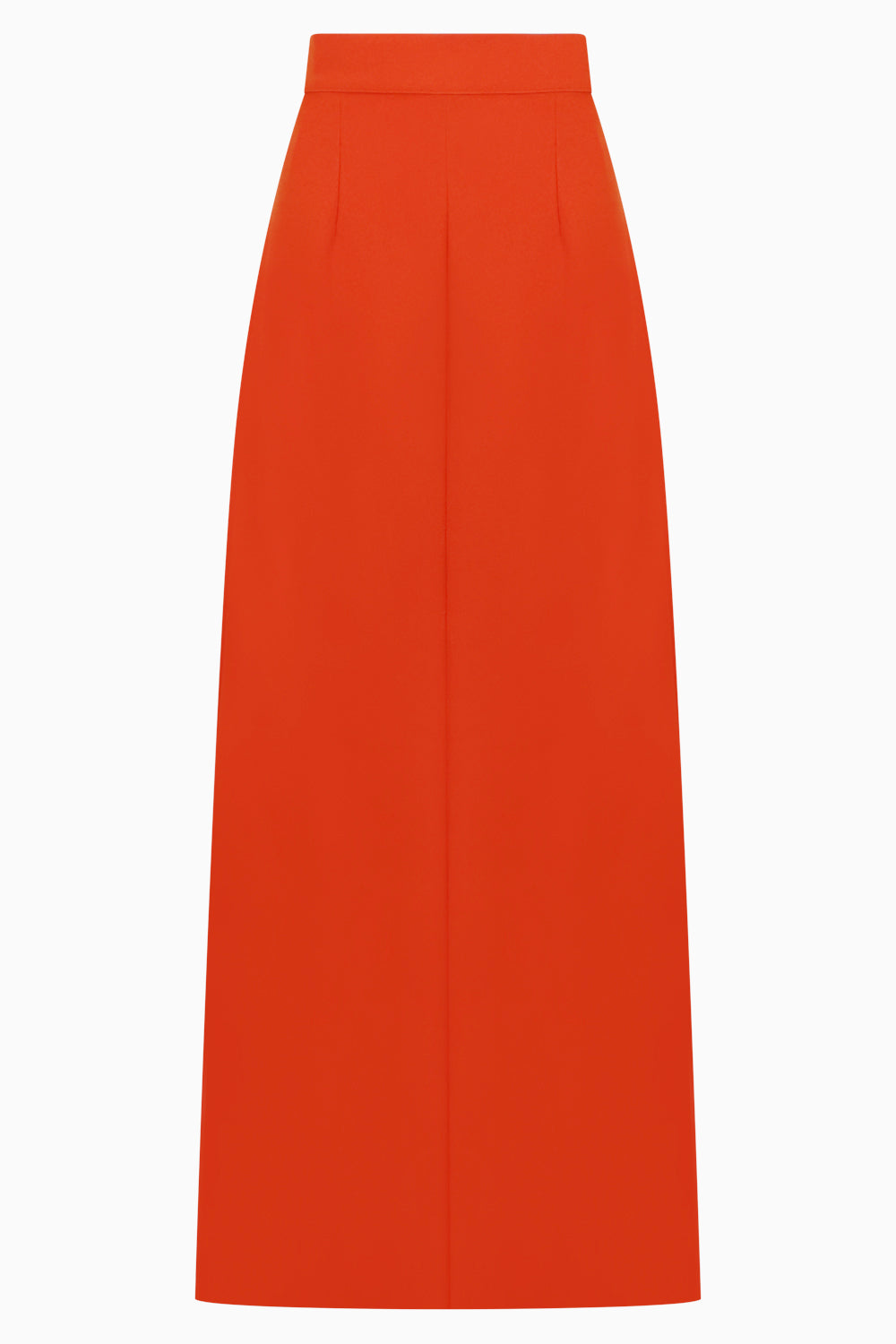 PLAN C RTW Long Line Maxi Skirt | Lobster Orange