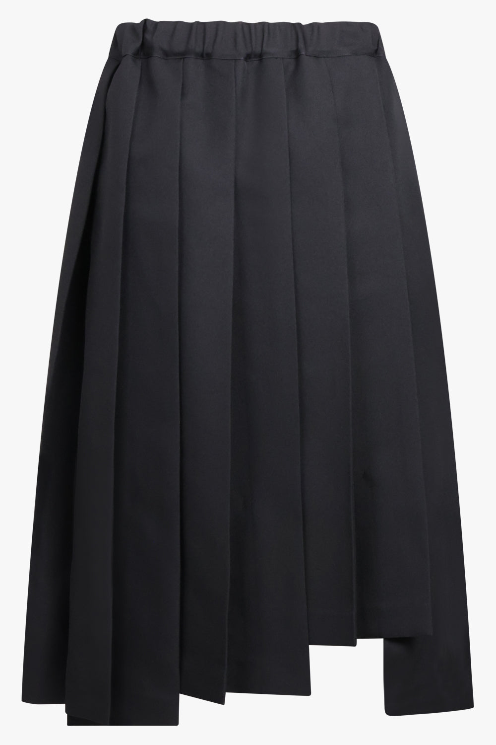 COMME DES GARCONS RTW Pleat Asymmetric Midi Skirt | Black