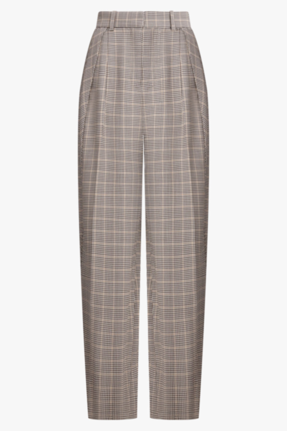 RABANNE RTW Check Print Straight Pant | Beige