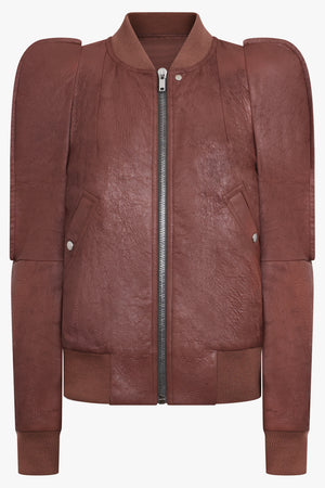 RICK OWENS RTW Metro Flight Leather Bomber Jacket | Brown