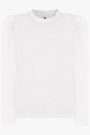 NOIR KEI NINOMIYA RTW Ruched Shoulder L/S Top | White