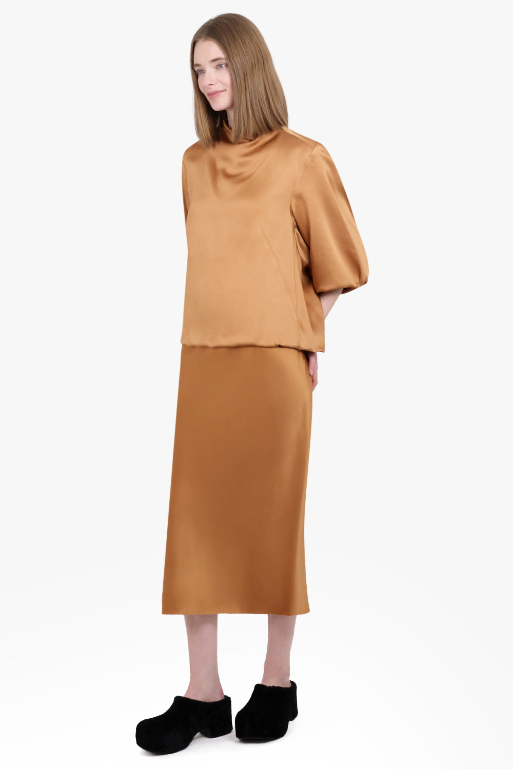 DRIES VAN NOTEN RTW Sati Midi Skirt | Light Rust