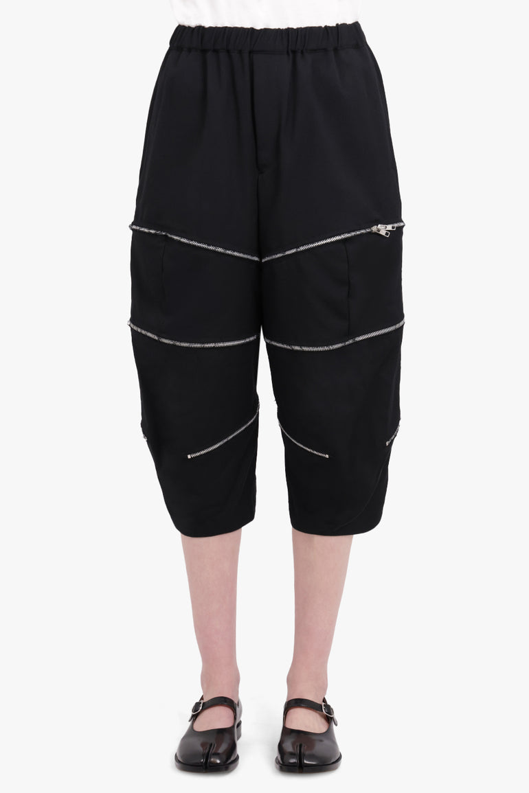 BLACK COMME DES GARÇONS RTW Zip Detail Cropped Pant | Black