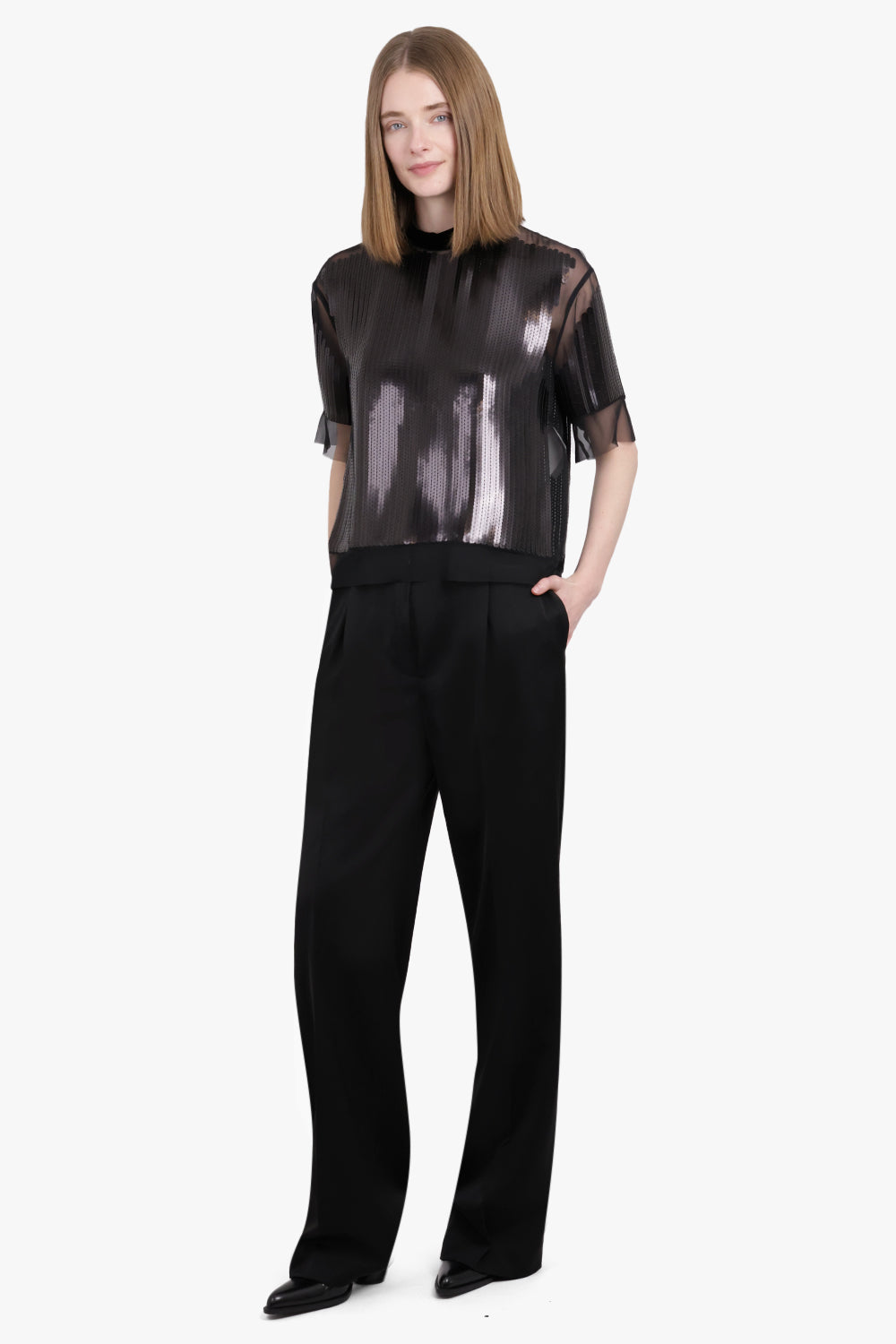 DRIES VAN NOTEN RTW Portia Straight Leg Pant | Black