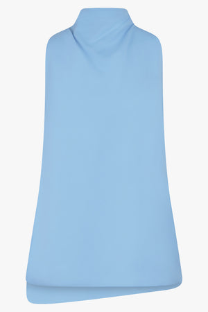 ALAIA RTW Folded Halterneck S/Less Top | Light Blue