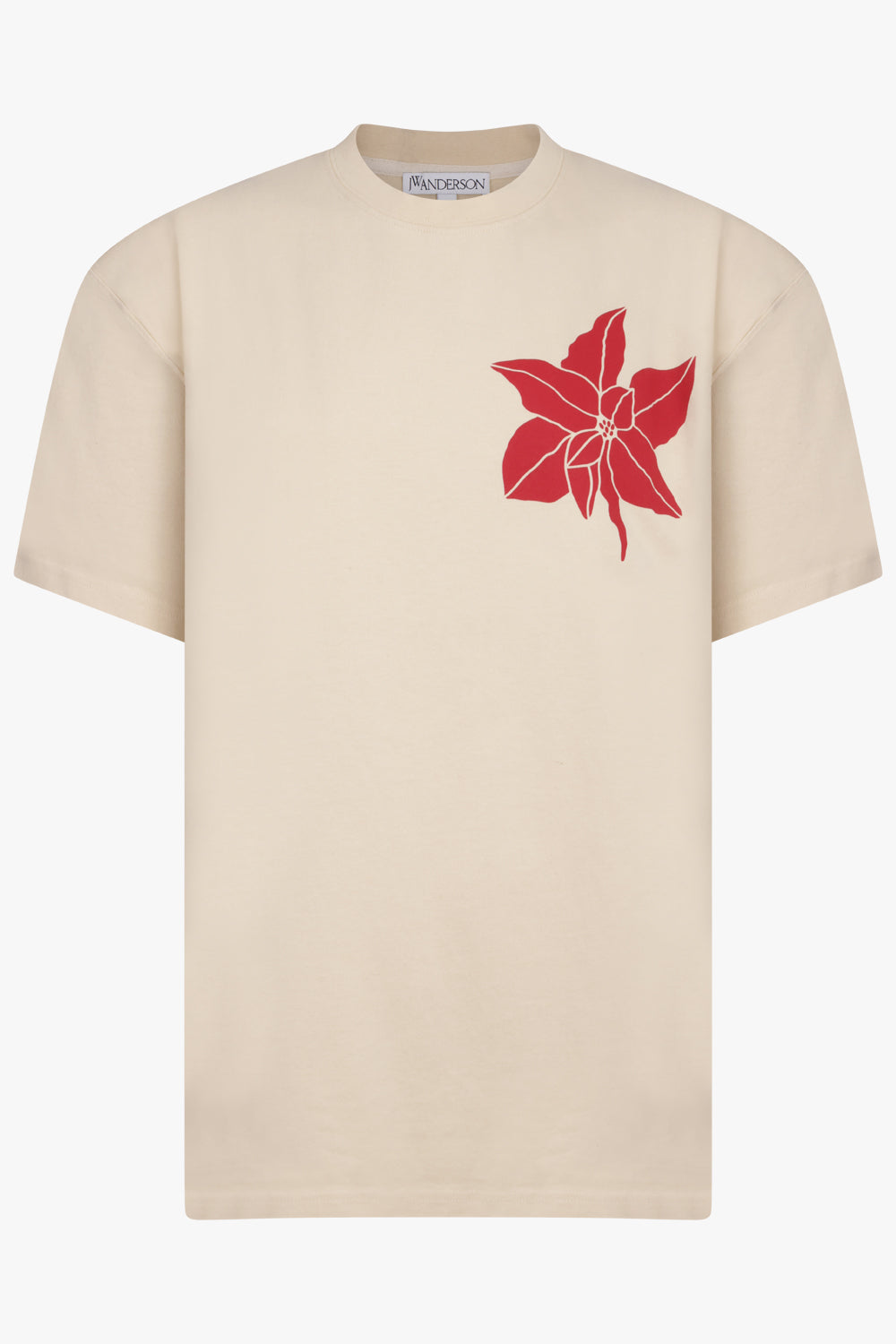 JW ANDERSON RTW Floral Motif S/S T-Shirt | Cream/Red