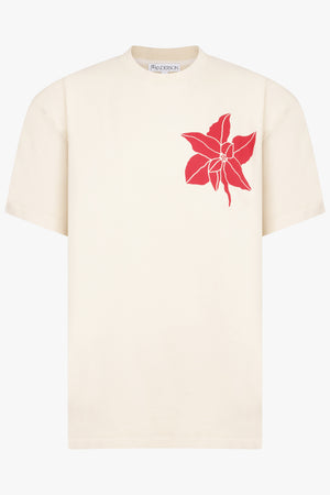 JW ANDERSON RTW Floral Motif S/S T-Shirt | Cream/Red