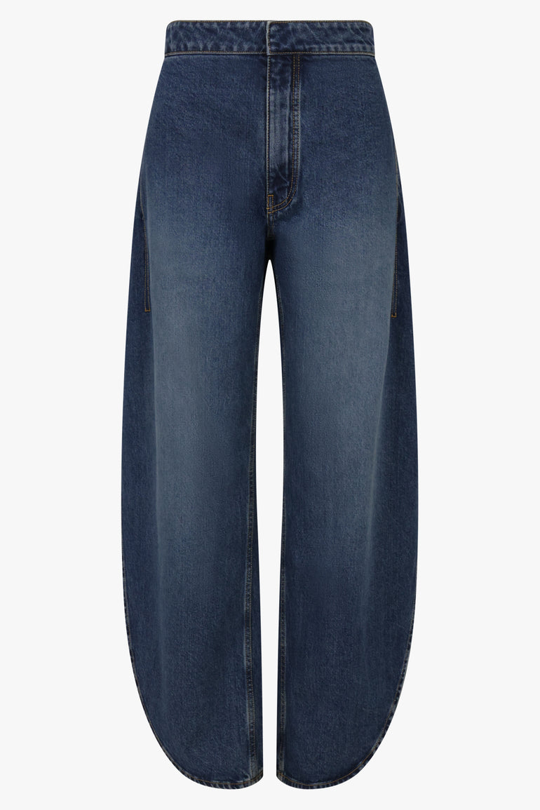 ALAIA RTW Petal Round Fit Dart Jeans | Washed Blue