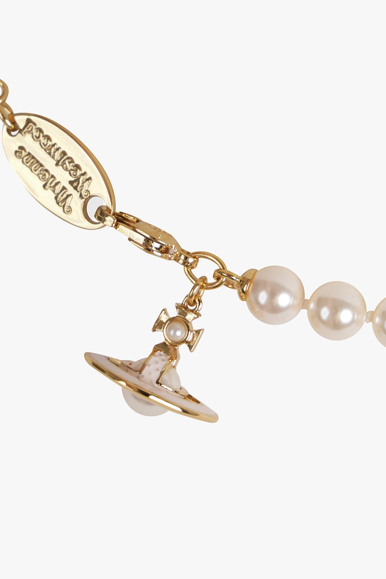 VIVIENNE WESTWOOD JEWELLERY MULTI / GOLD/WHITE Simonetta Pearl Necklace | Gold/White