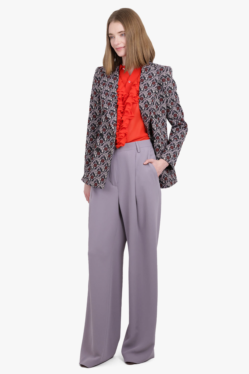 DRIES VAN NOTEN RTW Porter Straight Leg Pant | Lilac