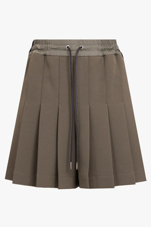 SACAI RTW Drawstring Side Panel Pleated Short | Khaki/Navy