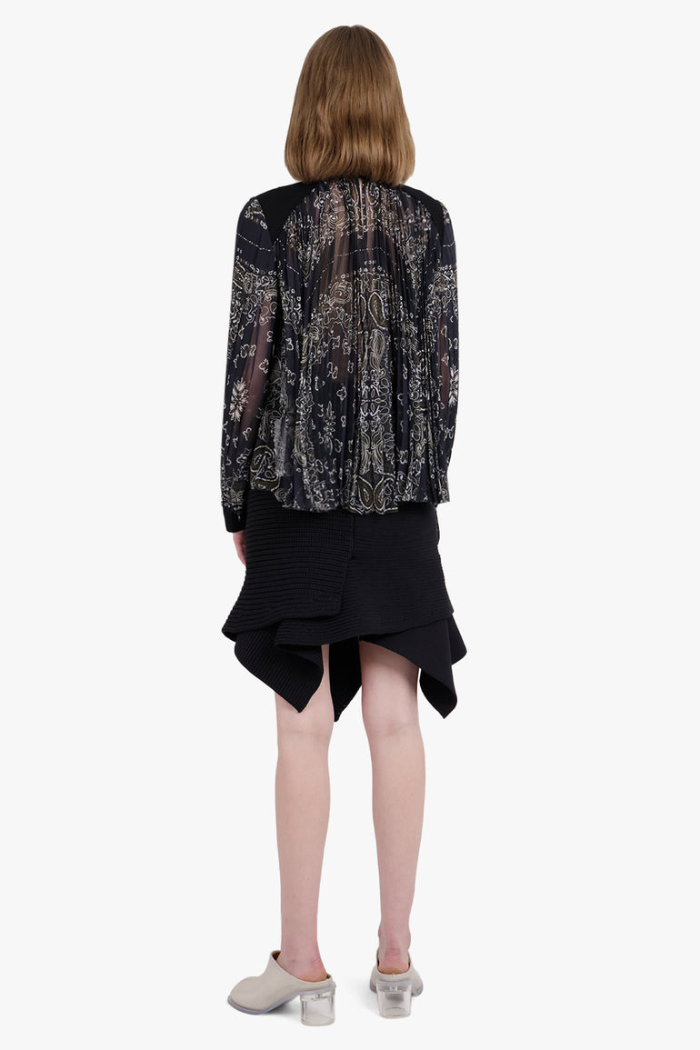 SACAI RTW Knit Skirt | Black