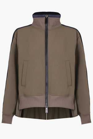 SACAI RTW Panel L/S Sports Jacket With Back Pleats | Khaki/Navy