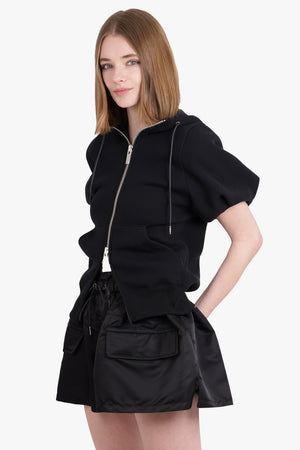 SACAI RTW Sponge S/S Sweat Hoodie | Black