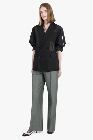 SACAI RTW Voile X Taffeta Jacket | Black