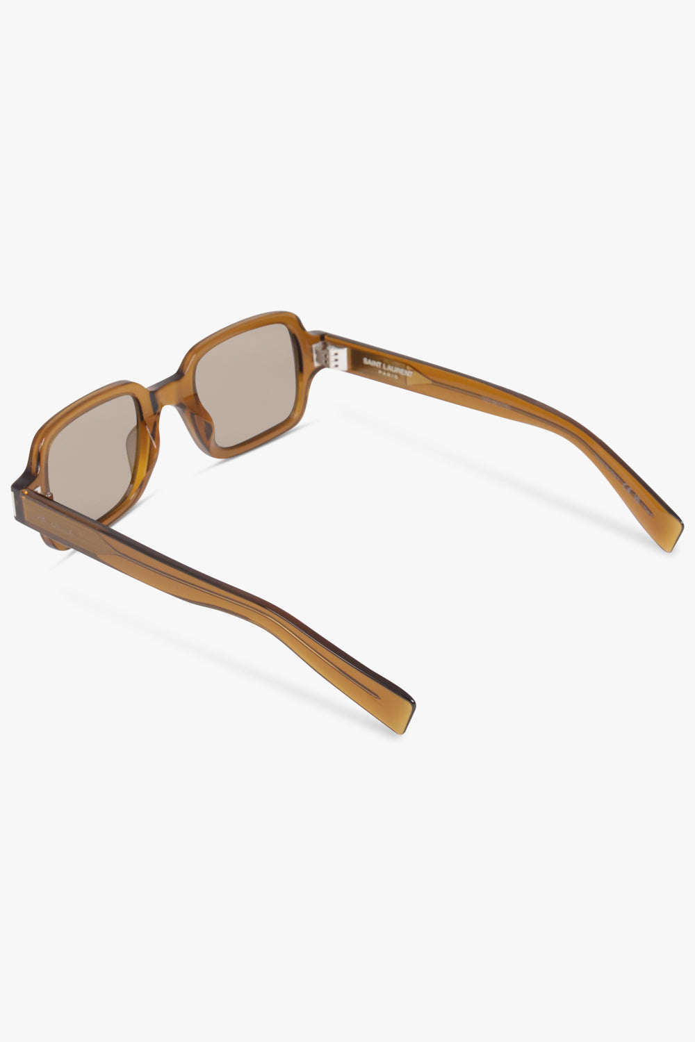 SAINT LAURENT ACCESSORIES BROWN / TRANSPARENT COGNAC BROWN/LIGHT BROWN SL 720 Geometric Square Frame Sunglasses | Brown