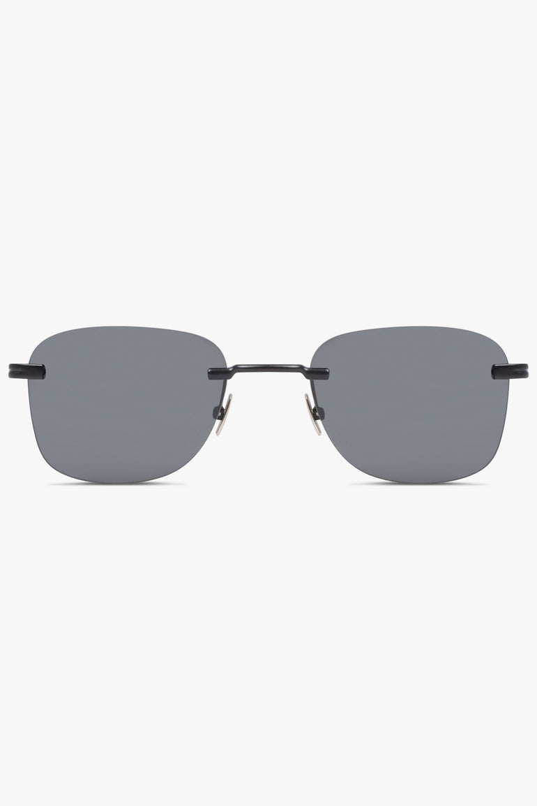 SAINT LAURENT ACCESSORIES BLACK / SEMI MATTE BLACK/BLACK SL 744 Classic Metal Sunglasses | Black