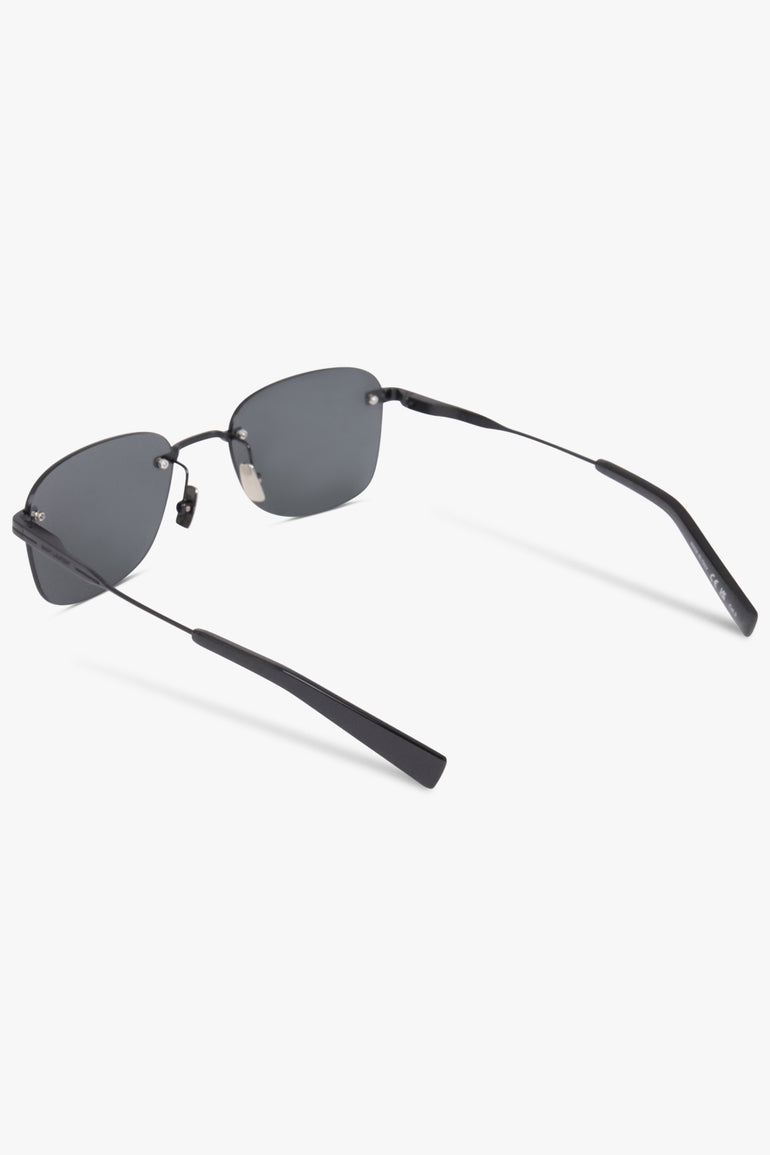 SAINT LAURENT ACCESSORIES BLACK / SEMI MATTE BLACK/BLACK SL 744 Classic Metal Sunglasses | Black