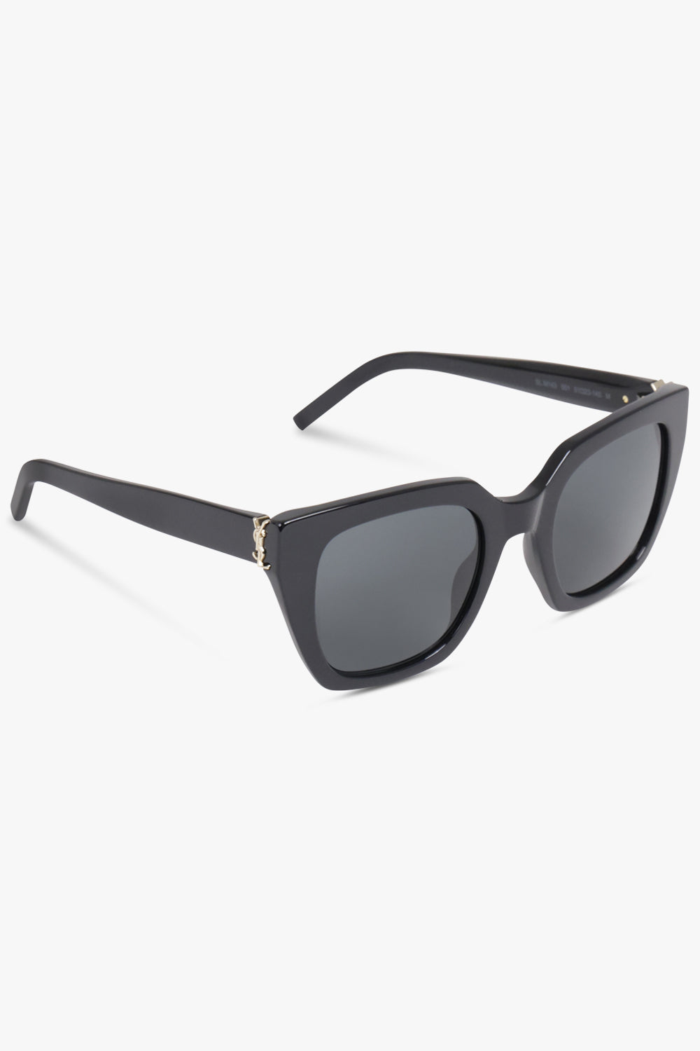 SAINT LAURENT ACCESSORIES BLACK / BLACK/LIGHT GOLD/BLACK SL M143 Square Frame Sunglasses | Black