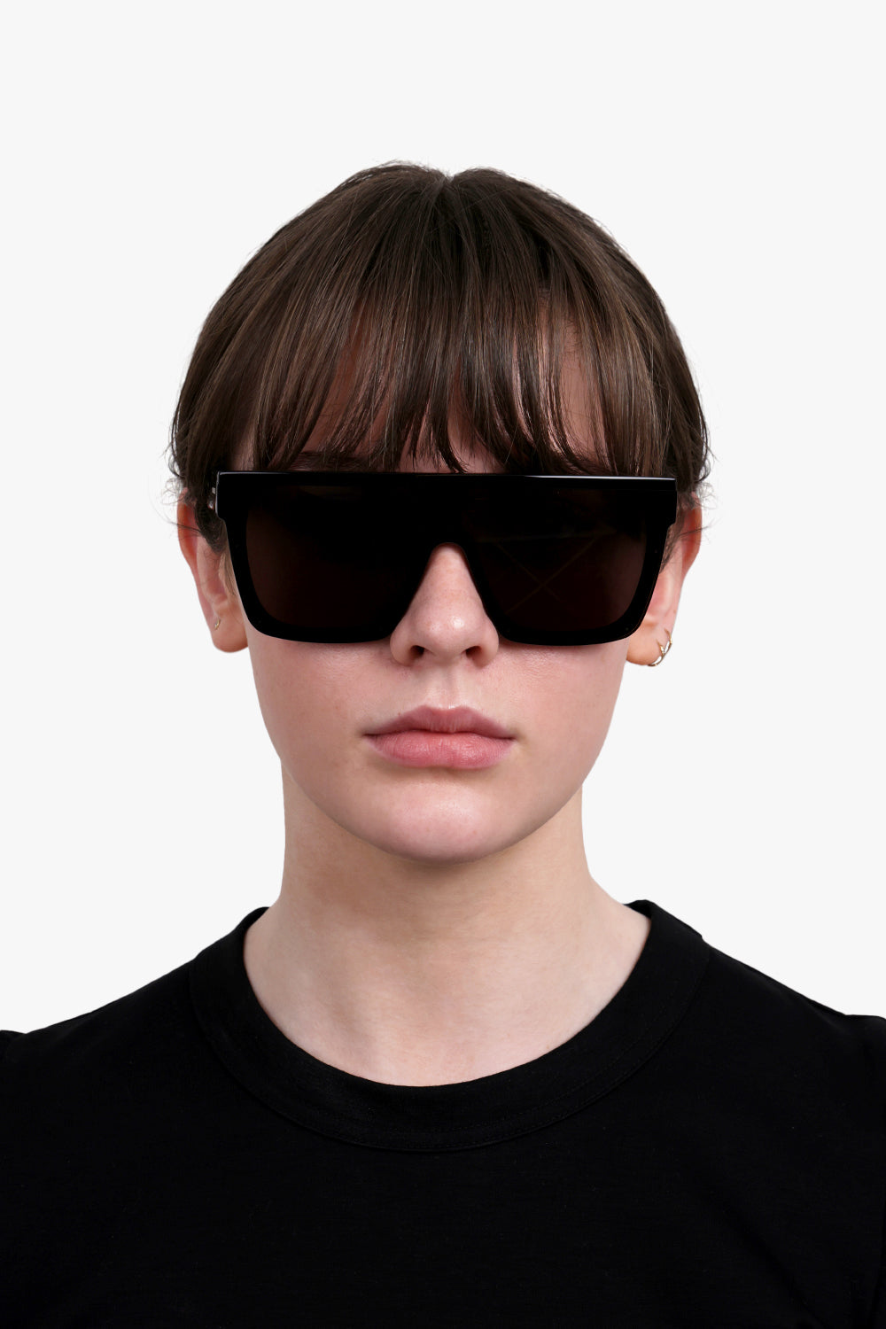 SAINT LAURENT ACCESSORIES BLACK / BLACK SL 607 Square Frame Sunglasses | Black